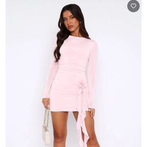 White fox pink dress